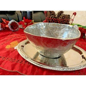 Silver Free-Form Art Deco Bowl With Felt Base